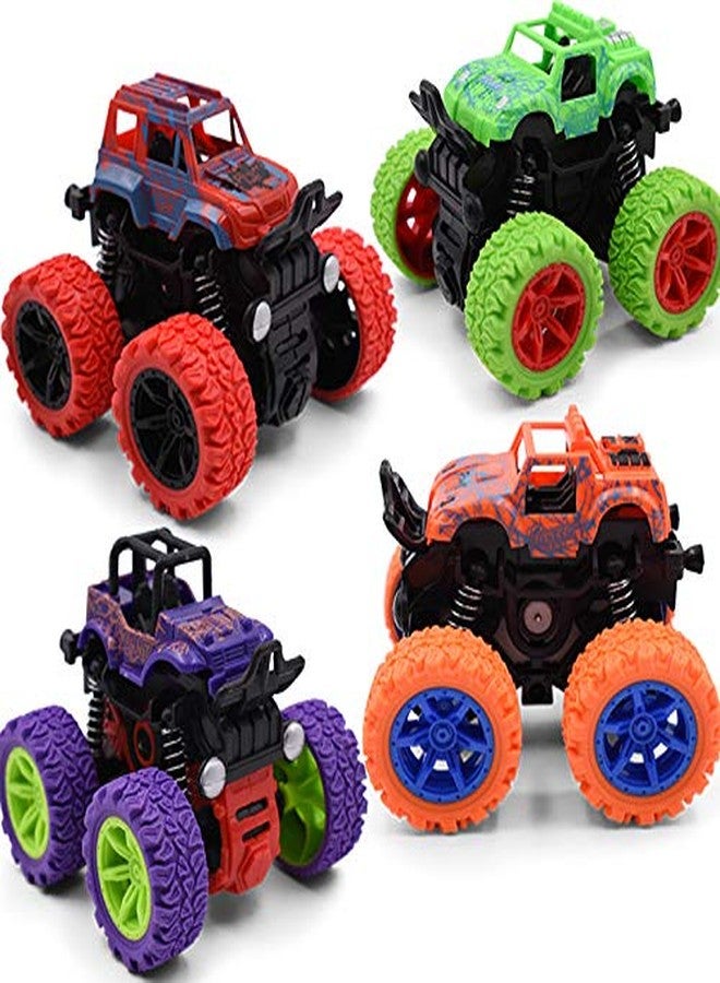 PULSBERY Plastic Friction Powered Mini Monster Truck Toy for Kids, Multicolor, Pack of 1 (Pack of 4) - Image 2